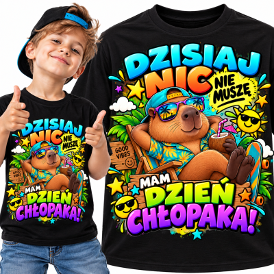 KOSZULKA DZIECIĘCA DZIEŃ CHŁOPAKA kapibara mam